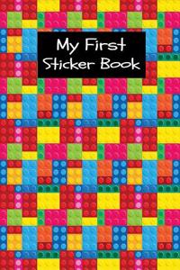 My First Sticker Book: Lego Sticker Book for Boys Sticker Collection Blank Books for Kids Activity Book for Young Artist, Jumbo Notebook 8.5x11, 120 Pages