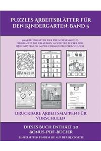 Druckbare Arbeitsmappen für Vorschulen (Puzzles Arbeitsblätter für den Kindergarten