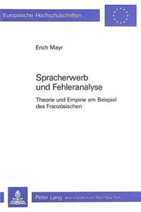 Spracherwerb Und Fehleranalyse