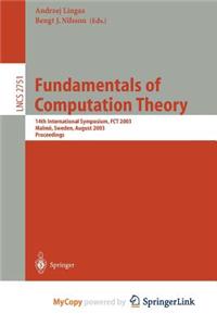 Fundamentals of Computation Theory