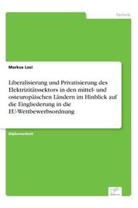Liberalisierung und Privatisierung des Elektrizitätssektors in den mittel- und osteuropäischen Ländern im Hinblick auf die Eingliederung in die EU-Wettbewerbsordnung