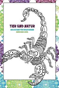 Malbücher für Erwachsene - Einfaches Level - Tier und Natur