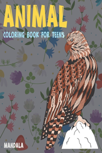 Animal Mandala Coloring Book for Teens