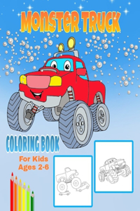 Monster Truck Coloring Book For Kids Ages 2-6
