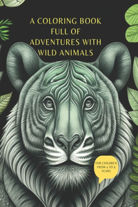 Jungle Animals Coloring Book for Kids 4 - 9
