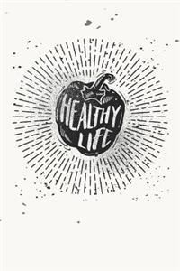 Healthy Life: Dot Grid Notebook Journal, 6x9 Inch, 120 pages