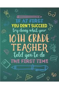 If At First You Don't Succeed Try Doing What Your 10th Grade Teacher Told You To Do The First Time