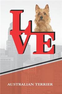 Australian Terrier: Dog Love Park Weekly Planner Notebook Book Is 120 Pages 6x9