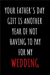 Your Father's Day Gift Is Another Year Of Not Having To Pay for My Wedding