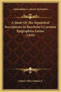 A Study Of The Sepulchral Inscriptions In Buecheler's Carmina Epigraphica Latina (1910)