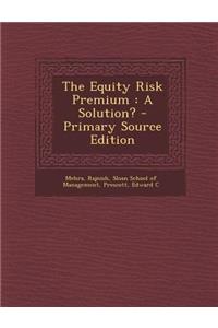 Equity Risk Premium