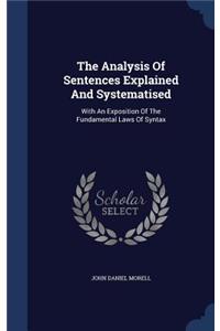 Analysis Of Sentences Explained And Systematised