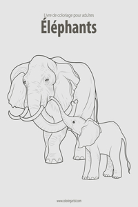 Livre de coloriage pour adultes Éléphants 1