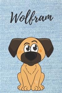 personalisiertes Notizbuch Hunde / Malbuch / Kritzelbuch / Tagebuch / Notizheft / Journal / DIN A5 / Geschenke Wolfram