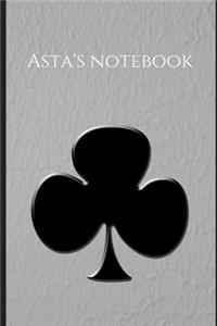 Asta's notebook for black bulls lovers from black clover anime