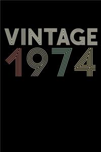 Vintage 1974 Notebook Birthday Gift