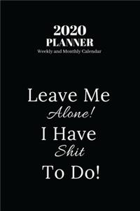 2020 Planner Weekly and Monthly Calendar