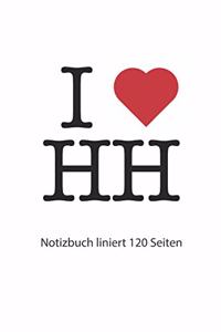 I love HH Notizbuch liniert