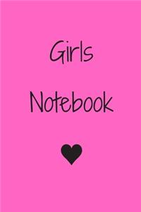 Girls Notebook, Notebook Gift For Girls/women/girlfriend/wife, Journal Gift, school/Pink, 120 Pages, 6x9, Soft Cover, Matte Finish
