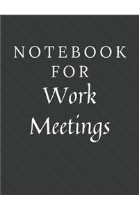 Notebook For Work Meetings