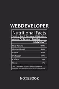 Nutritional Facts Webdeveloper Awesome Notebook