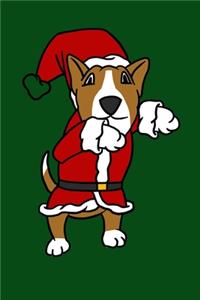 Dabbing Boston Terrier Dog Santa