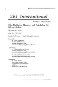 Mixed-Initiative Planning and Scheduling for Science Missions