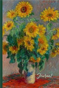 Claude Monet Sunflowers Art Journal