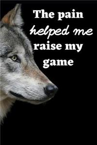 The Pain Helped Me Raise My Game