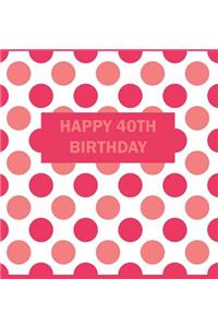 Happy 40th Birthday Guest Book