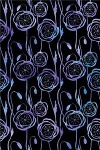 Journal Notebook Scribbly Watercolor Flowers Pattern 7