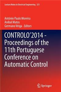 Controlo'2014 - Proceedings of the 11th Portuguese Conference on Automatic Control