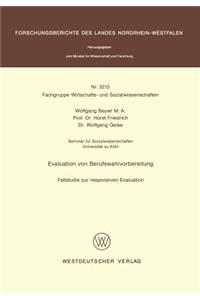 Evaluation Von Berufswahlvorbereitung