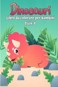 Libro da colorare dinosauro per bambini