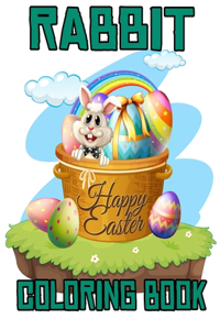 Rabbit happy Easter Coloring Book