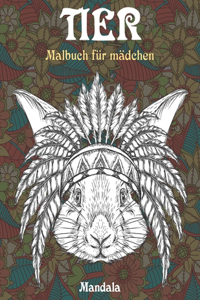 Malbuch für Mädchen - Mandala - Tier