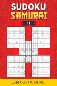 Sudoku Samurai 11: Collection de 100 Sudokus Samouraï pour Adultes Facile et Difficile Idéal pour augmenter la mémoire et la logique 1 Grille par page Avec solutions