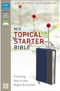 NIV, Topical Starter Bible, Leathersoft, Blue/Gray