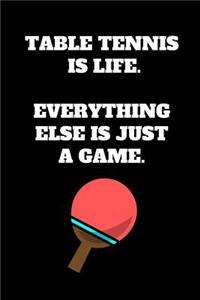 Table Tennis Is Life. Everything Else Is Just A Game.