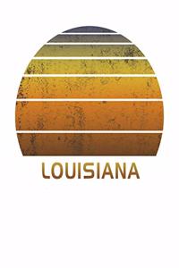 Louisiana: Notebook Paper For Work, Home or School With Lined Wide Ruled White Sheets. Vintage Sunset Note Pad Composition Journal For Family Vacations. Back T