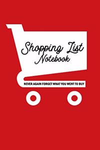 Shopping List Notebook