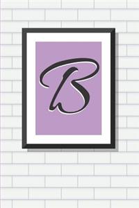 Initial B Personalized Blank Lined Journal Notebook