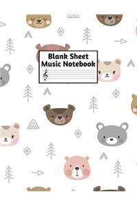 Blank Sheet Music Notebook