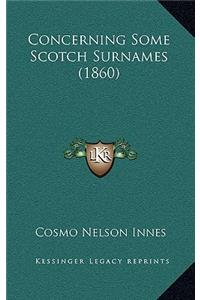 Concerning Some Scotch Surnames (1860)