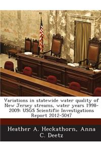 Variations in Statewide Water Quality of New Jersey Streams, Water Years 1998-2009