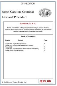 North Carolina Criminal Law and Procedure-Pamphlet 57