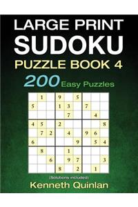 Large Print SUDOKU Puzzle Book 4