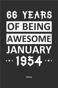 66 Years Of Being Awesome January 1954 Notebook