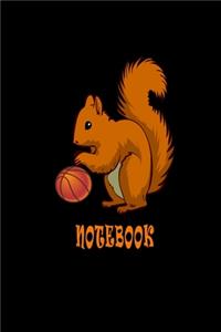 Squirrel Playing Basketball Notebook