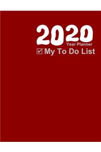 2020 Year Planner - My To Do List